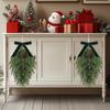 2pc50cm Simulated Soft-Glue Norfolk Needle Wall Hanging Christmas Tree Upside Down Vine Green Plant Holiday Decoration