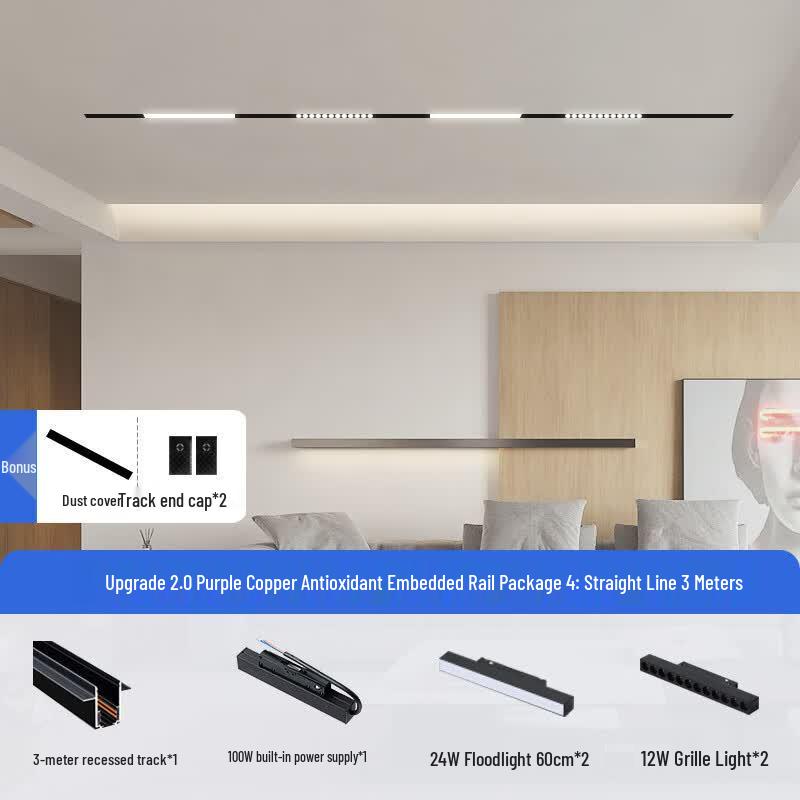 Full Spectrum Recessed Magnetic LED Track Floodlight