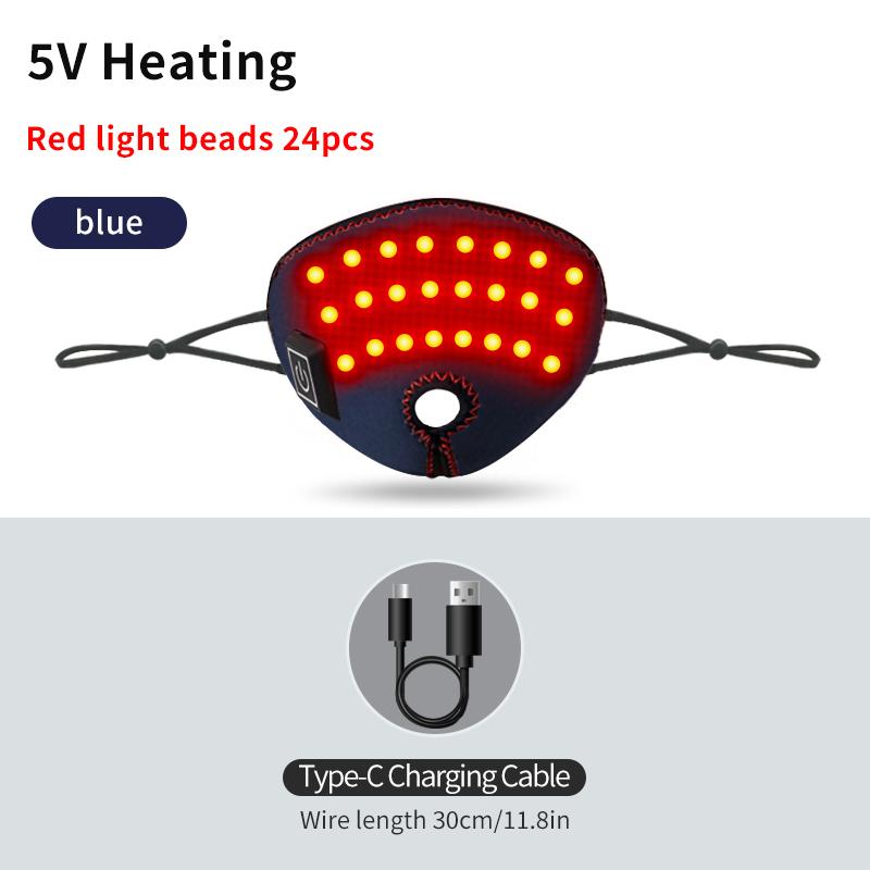 Terapia Czerwonym Światłem Masażer Nosowy Opaska Grzana Maska Szybkie Ogrzewanie Ulgę w Zatkaniu Nosa Zapaleniu Błony Śluzowej Nosa Oddychająca Uniwersalna Osłonka na Nos