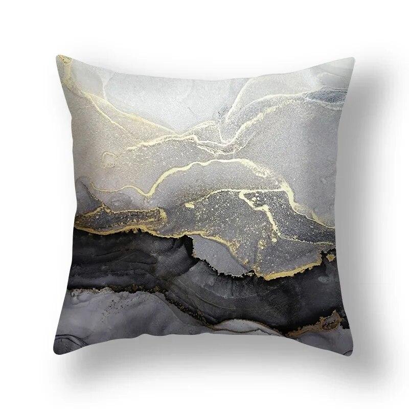Modern light luxury simple fashion marble pattern set sofa chair office car bed cushion cover room home decoration pillowcase