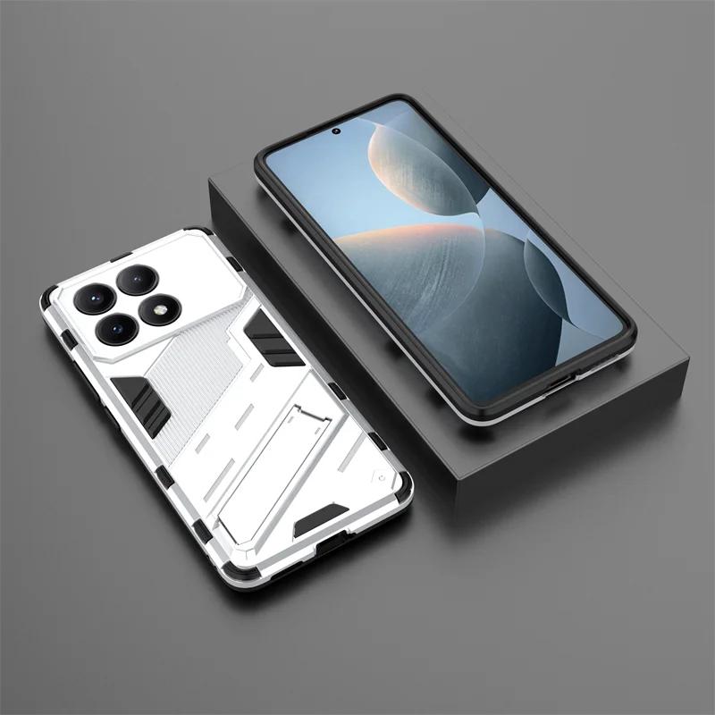 For Xiaomi Poco X6 Pro 5G Case Armor Shockproof Bumper Phone Case For PocoX6 Pro X 6 X6Pro Car Magnetic Stand Holder Back Cover