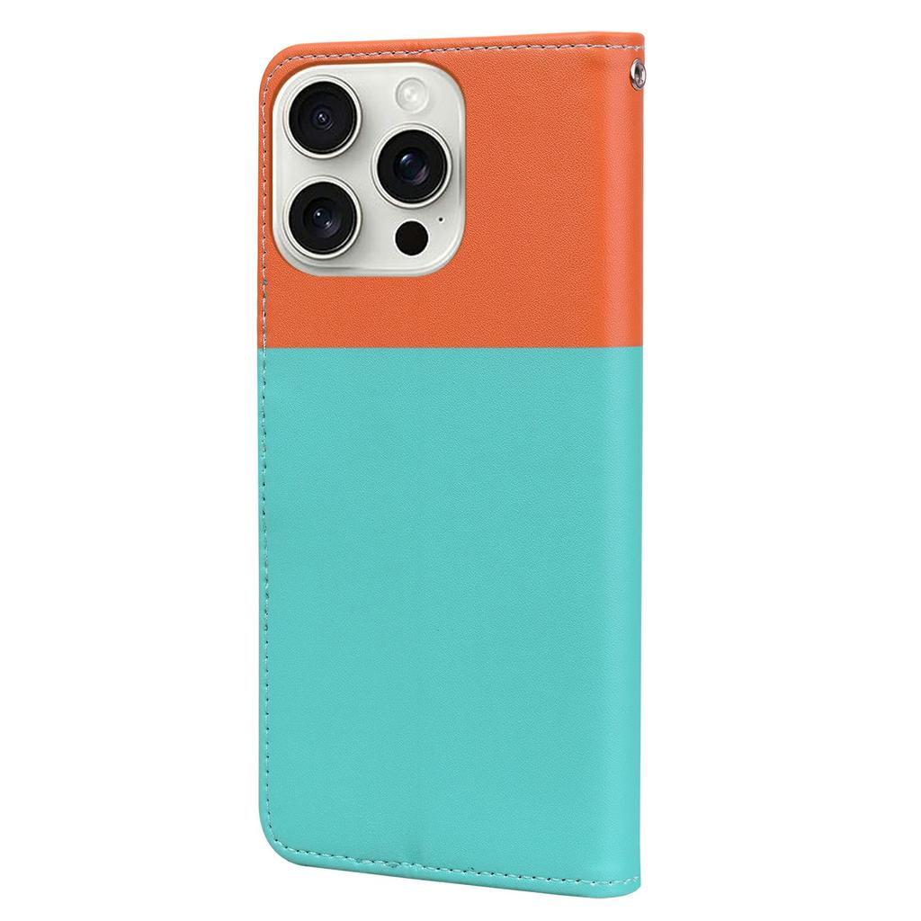 Cartoon Pet Series for iPhone 16 Pro Wallet Phone Case Splicing Leather Flip Cover