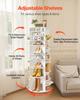 7 Tier Rotating Shoe Rack Tower with Adjustable Shelves, Movable 360° Spinning Carousel Display with Wheels, Lazy Susan Organizer Closet for Bedroom,