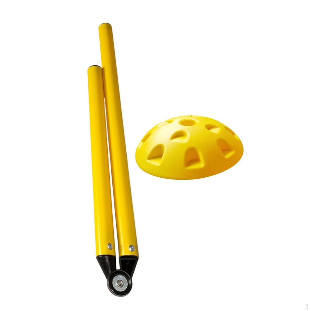 Football Agility Training Poles Foldable Barrier Marking Pole Obstacle Soccer Set for