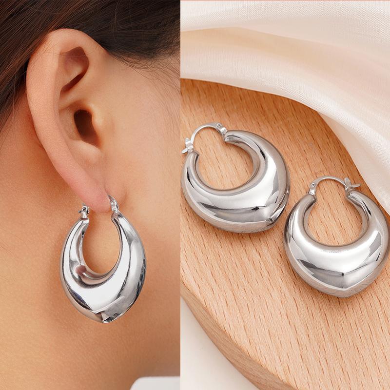 Huitan Fashion Water Drop Earrings for Women Metal Gold Color/Silver Plated Jewelry for Female Daily Wearable Accessories Gift