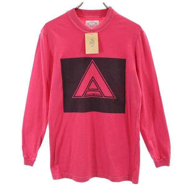 ARMANI JEANS Unused Made in Italy Long sleeve T-shirt 44 pink Ron T Men's Used