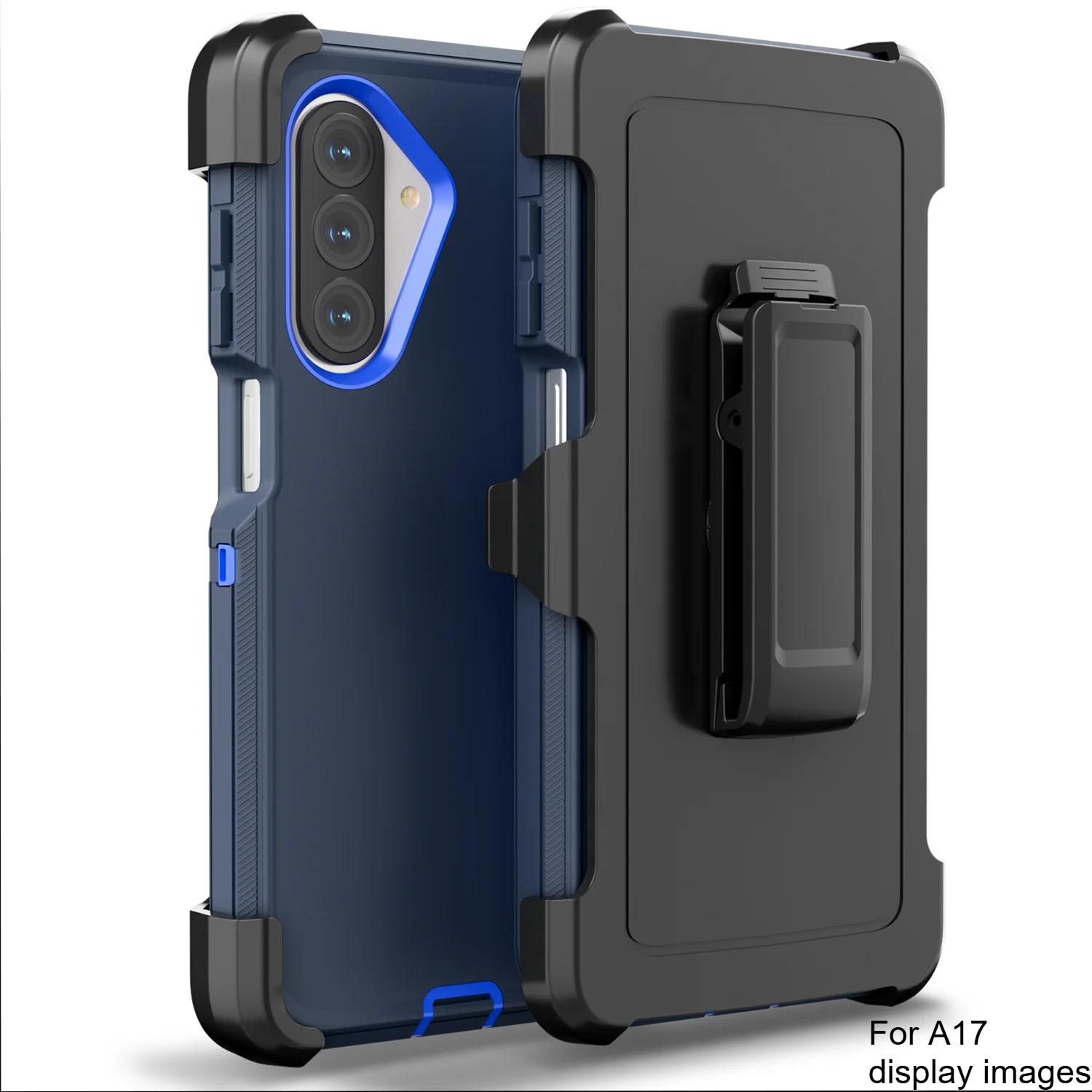

Military Shockproof Defender Phone Case For Samsung Galaxy A37 A17 A07 A56 A36 A26 A16 A55 A35 Rugged OTT Armor Cover With Clip Galaxy A23 4G5G темно-синього кольору