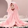 Toddler Baby Hooded Bath Towel Kids Bathrobe Super Soft Absorbent Bath Towel Blanket Cartoon Coral Fleece Kids Bathrobe Boy Girl