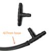 4/7mm Hose Connectors Barb Hose Connectors Drip Irrigation System T Connectors for Garden Watering Lawn Irrigation