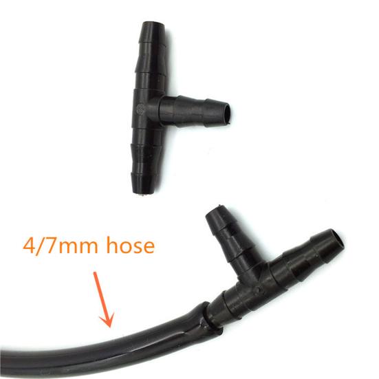 4/7mm Hose Connectors Barb Hose Connectors Drip Irrigation System T Connectors for Garden Watering Lawn Irrigation