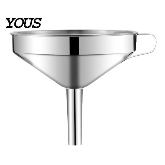 Oil Pouring Funnel Stainless Steel with Handle, Wide Mouth Handled Funnel, for Storage Smooth And Anti-Splash Kitchen Use Bottles