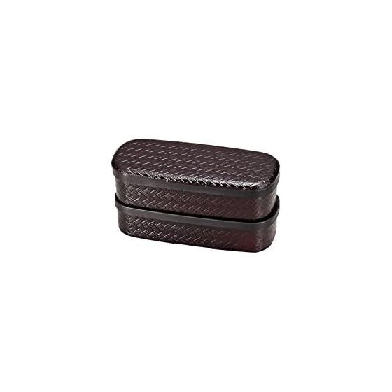 Ланч-бокс Tatsumiya HAKOYA Made in Japan, 2 яруса, 580 мл, Ajiro Tame Brown