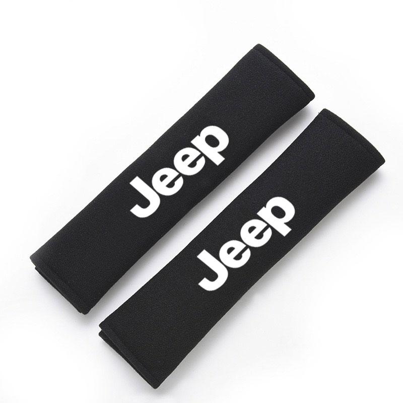 Car Seat Belt Shoulder Protector Cover Safety Belt Padding Pad For Jeep Renegade Wrangler Cherokee Compass Patriot Accessories