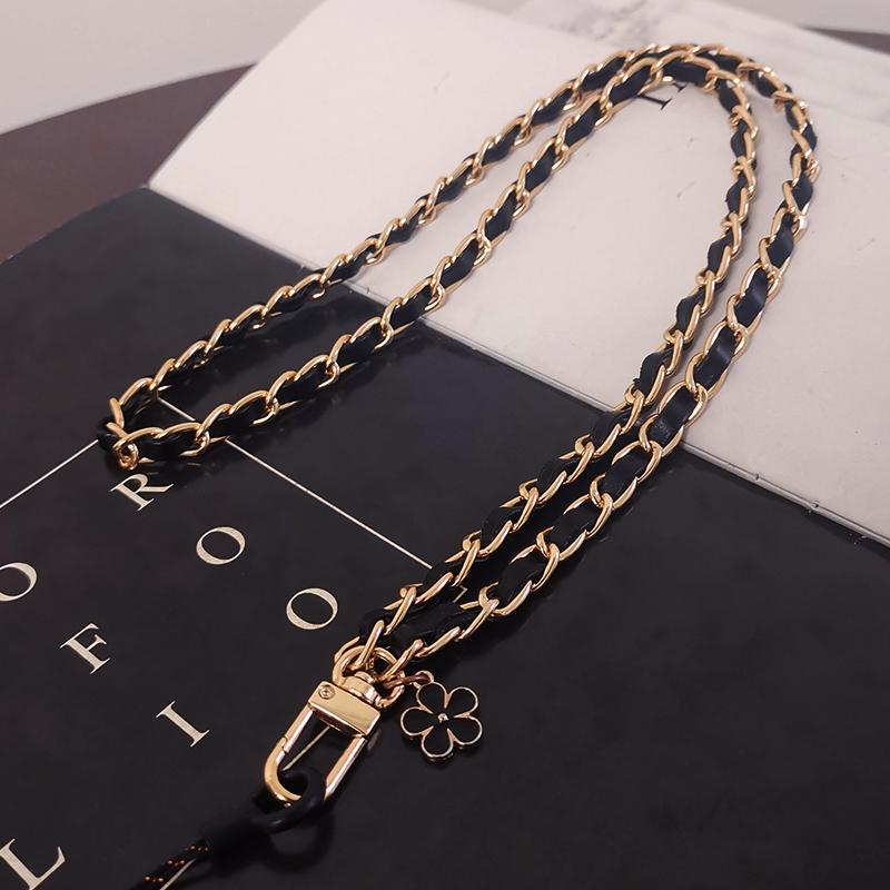 

1 шт. Ремінець для мобільного телефону, ремінець проти втрати, ремінець через плече, шкіряний, знімний, аксесуари для сумки бренду Маленький аромат чорний