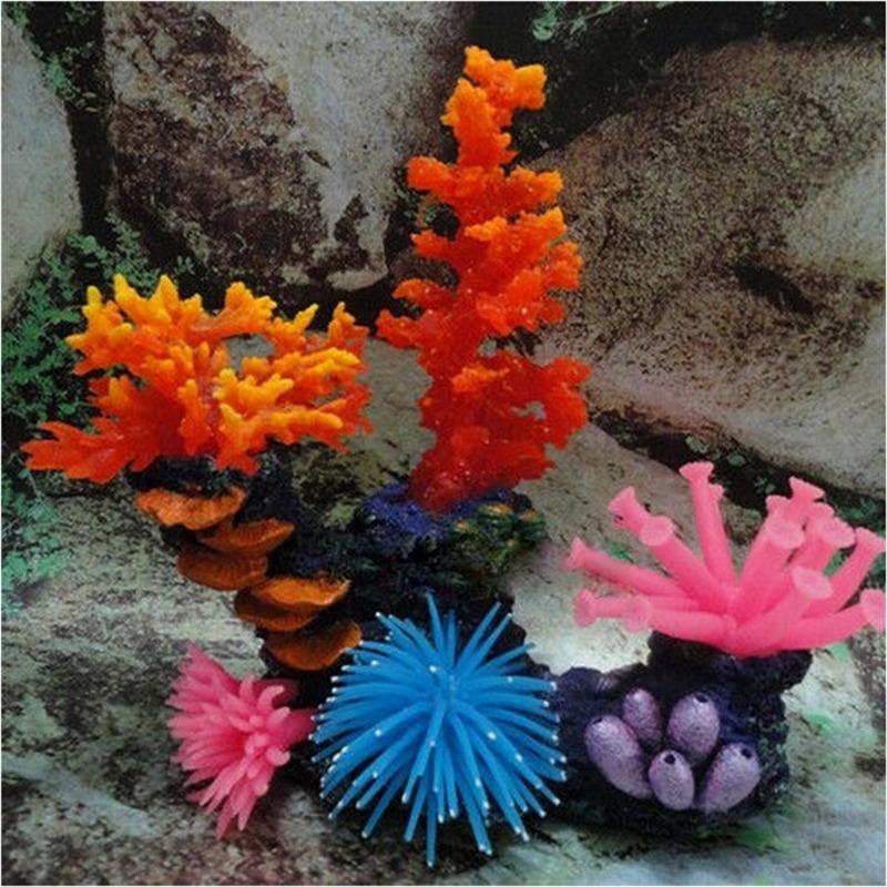 Leuchtende Simulation Seeanemone Seeigel Silikon Farbe Koralle Pflanze Aquarium Fischbecken Landschaftsgestaltung Dekoration Heimschmuck