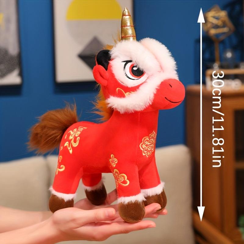 

Year of The Horse Stuffed Animals Toys Chinese New Year Plush Horse Mascot Chinese Zodiac Lunar New Years Ornaments Gifts 30cm