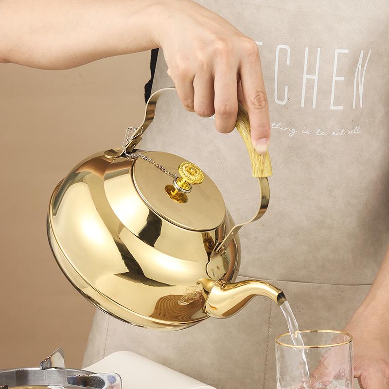 Commercial Stainless Steel Teapot with Strainer for Catering, Restaurant, and Hotel Use