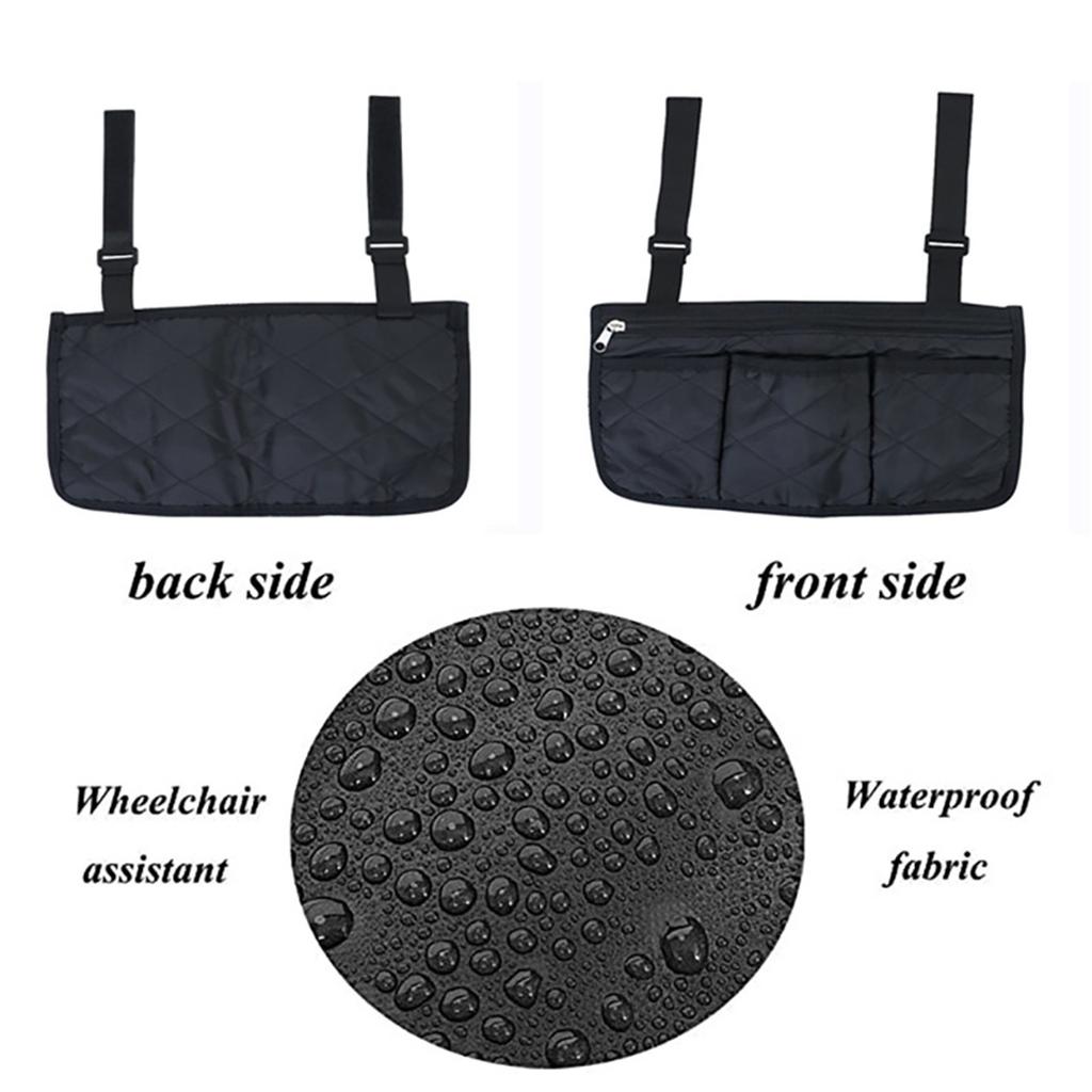Wheelchair Armrest Accessories, Side Pockets Can Be Hung On One Side Waterproof