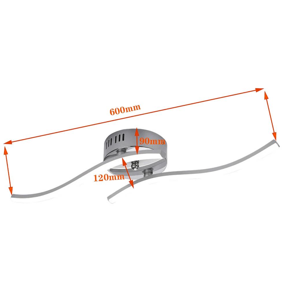 12W Modern LED Ceiling Lamp Wave Shape Ceiling Light for Bedroom Kitchen Living Room Decor
