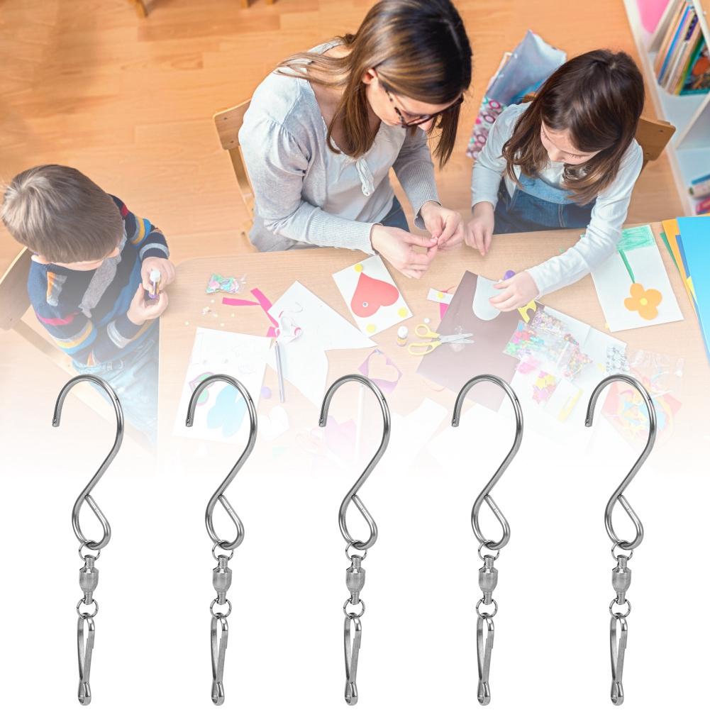 10 ks Otočný spirálový háček Klip Nerezová ocel 360stupňový otočný S Závěsné potřeby10ks