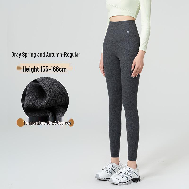 

Cashmere Silk Women s Fleece-Lined Warm Trousers - High Waist, Tummy Control, Butt Lifting, Perfect for Autumn/Winter. Large