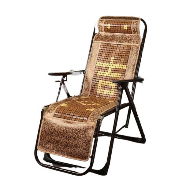 Folding Bamboo Rocking Chair: Lounge & Nap Chair for Elderly - Versatile Rattan Chair for Balcony Leisure, Mahjong, or Relaxation.