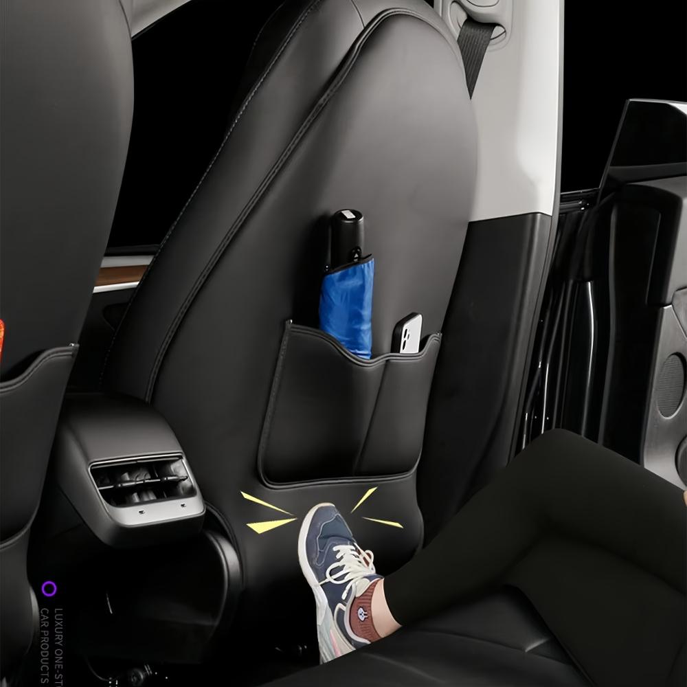 Upgrade Leather Seat Protector For Tesla Model Y/3/S/X Back Seat Cover Kids Kick Mats Waterproof Pet Protect Covers 2PCS