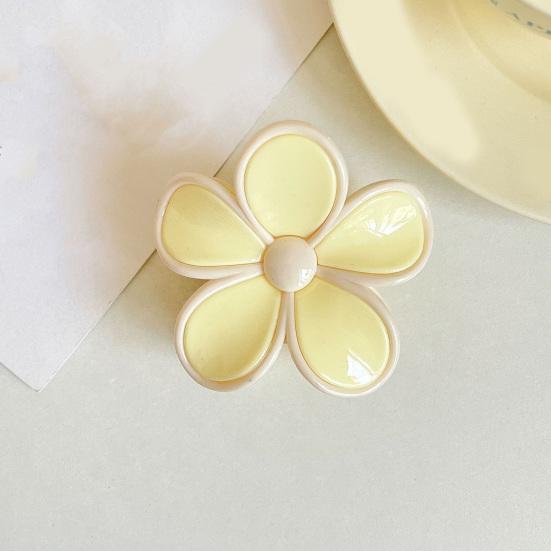 Hair Clip Flower-Shaped Candy Color Hairpin Back Head Hair Claw No Hair Damage Hair Decoration Daily Wear