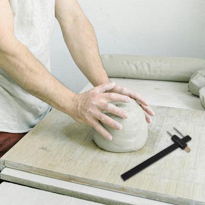 Plastic Clay Caliper Polished Surface Lightweight Precision Measuring Tool for Sculpture Ceramic Carving Craft Supplies