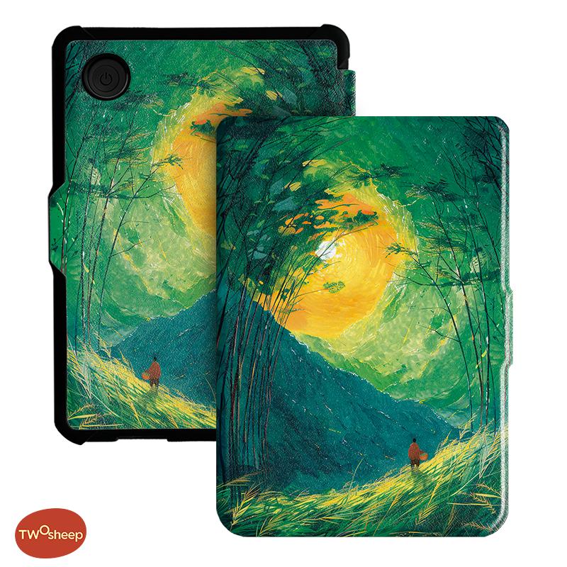Twosheep 6-inch Case for Kobo Clara BW Clara Colour Clara 2E TPU Magnetic Flip Auto Wake Sleep TPU soft Cover Cute Cat Style