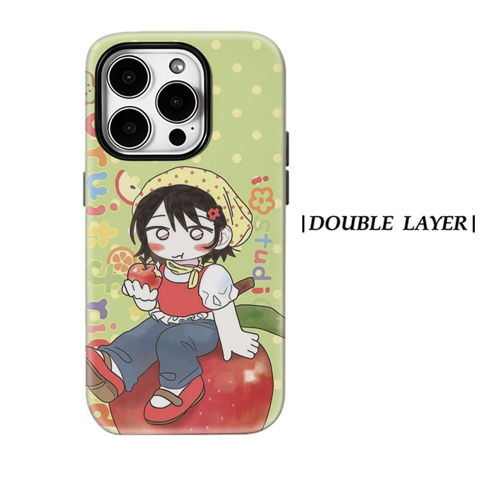 

Apple-Sitting Fruit KidFor Magnetic Phone Case for IPhone 17 16 15 14 13 Pro Max Plus Single Double-layer Tough Case IPHONE13