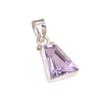 Natural Pink Amethyst Gemstone 925 Solid Sterling Silver Jewelry Pendant 1" i0b29