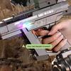 Uzi Electric Water Gun With Realistic Muzzle Flame, High Pressure Squirt Gun For Summer Pool Water Fighting Toys For Adults