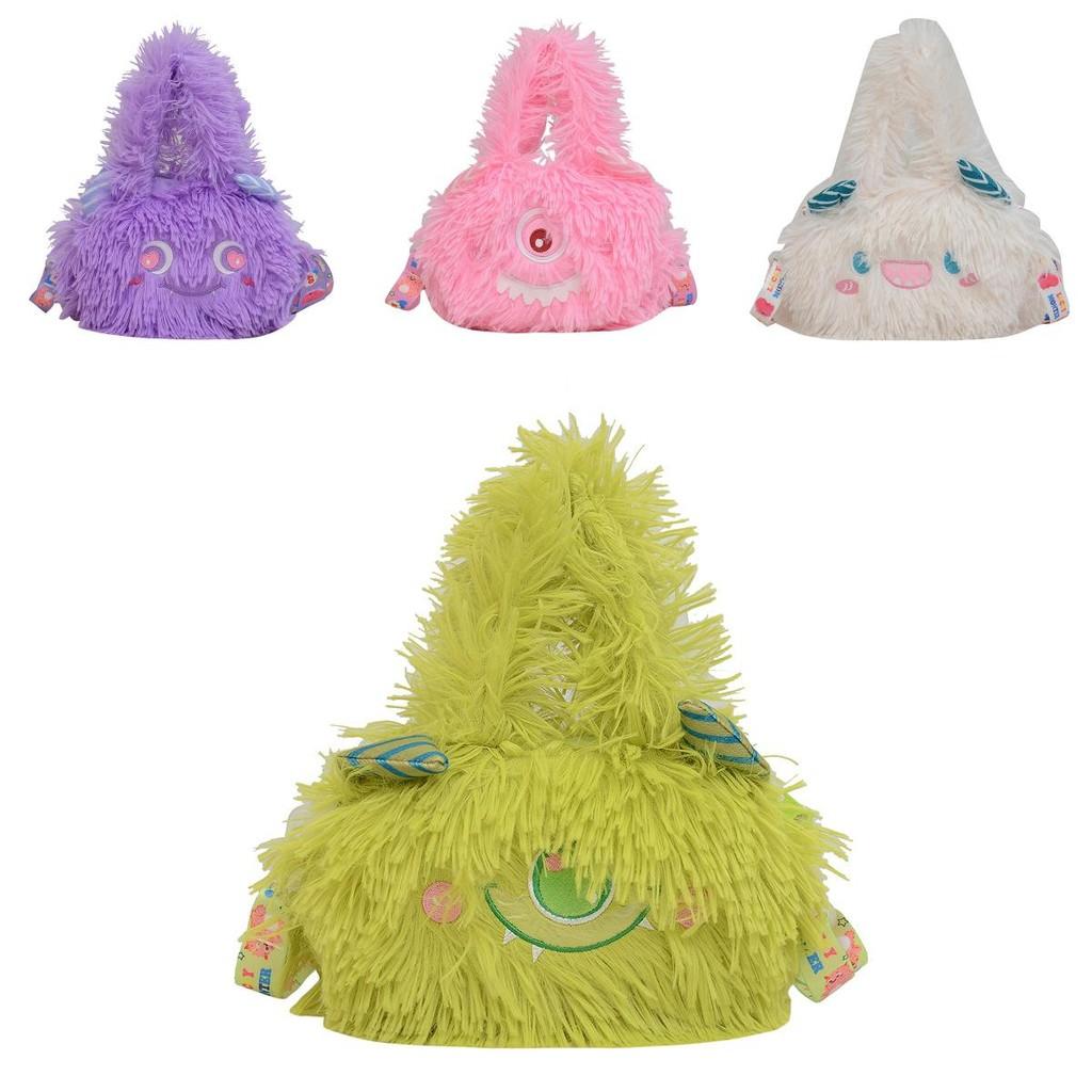 Cute Plush Monster Pub Appearance Design Handbag With Animal Design For Elementary School Girls And Boys