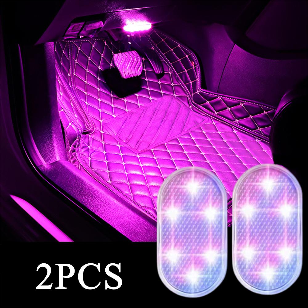 2PCS Magnet Light Indoor Car LED Ceiling Lamp Interior Touch LED Lighting Ceiling Light Car Roof Drop Lights Car Interior Lights