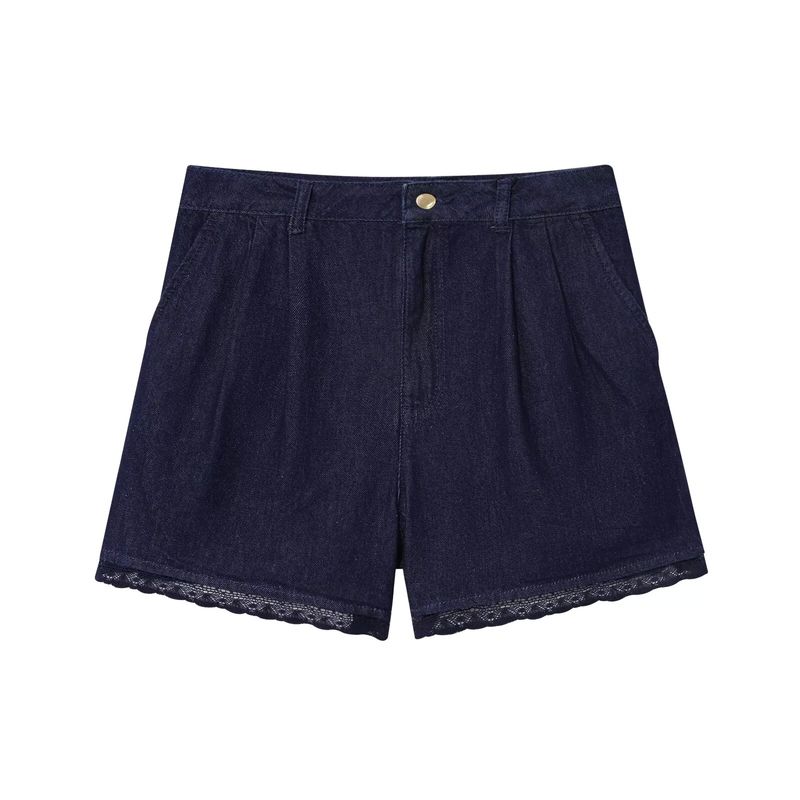 

Kaslead Новая женская одежда Западный стиль Кружевная джинсовая рубашка Повседневные шорты 6147155 6147159 Shorts L