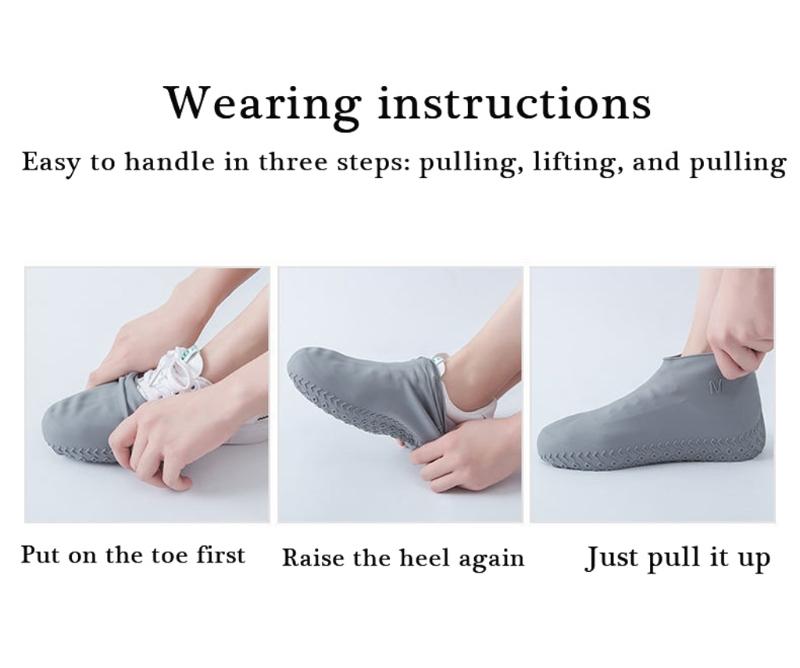 Reusable Wate Resistant Silicone Shoe Covers For Rain Snow Outdoor Activity Anti Slip Flexible Shoe Protectors Overshoes