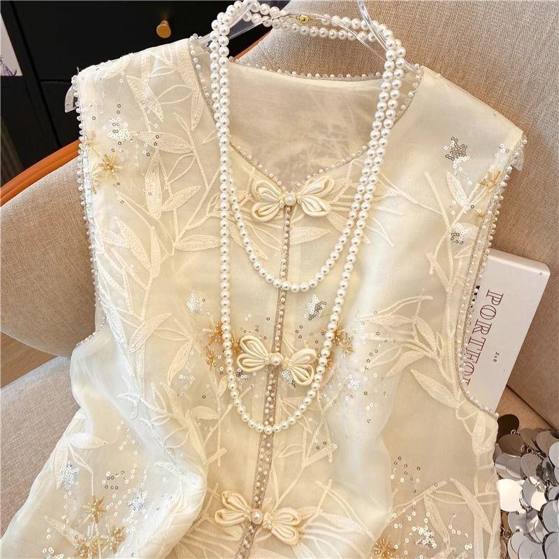 Sommer neues Top-Stil besticktes dünnes 2025 Damenweste Weste Weste außen