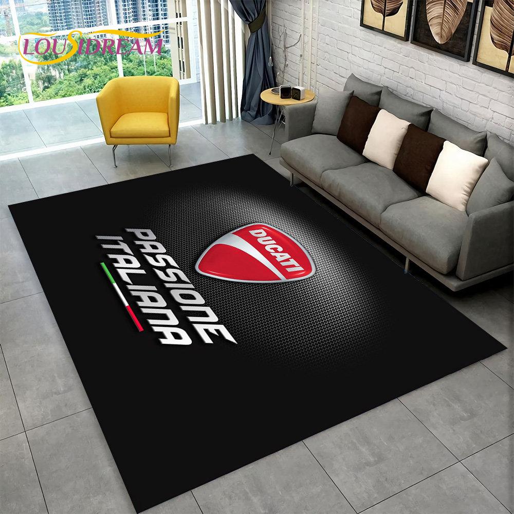 3D D-Ducati Pattern Area Rug Large,Carpet Rug for Living Room Bedroom Sofa Doormat Kitchen Decor,Kid Game Non-slip Floor Pad Mat