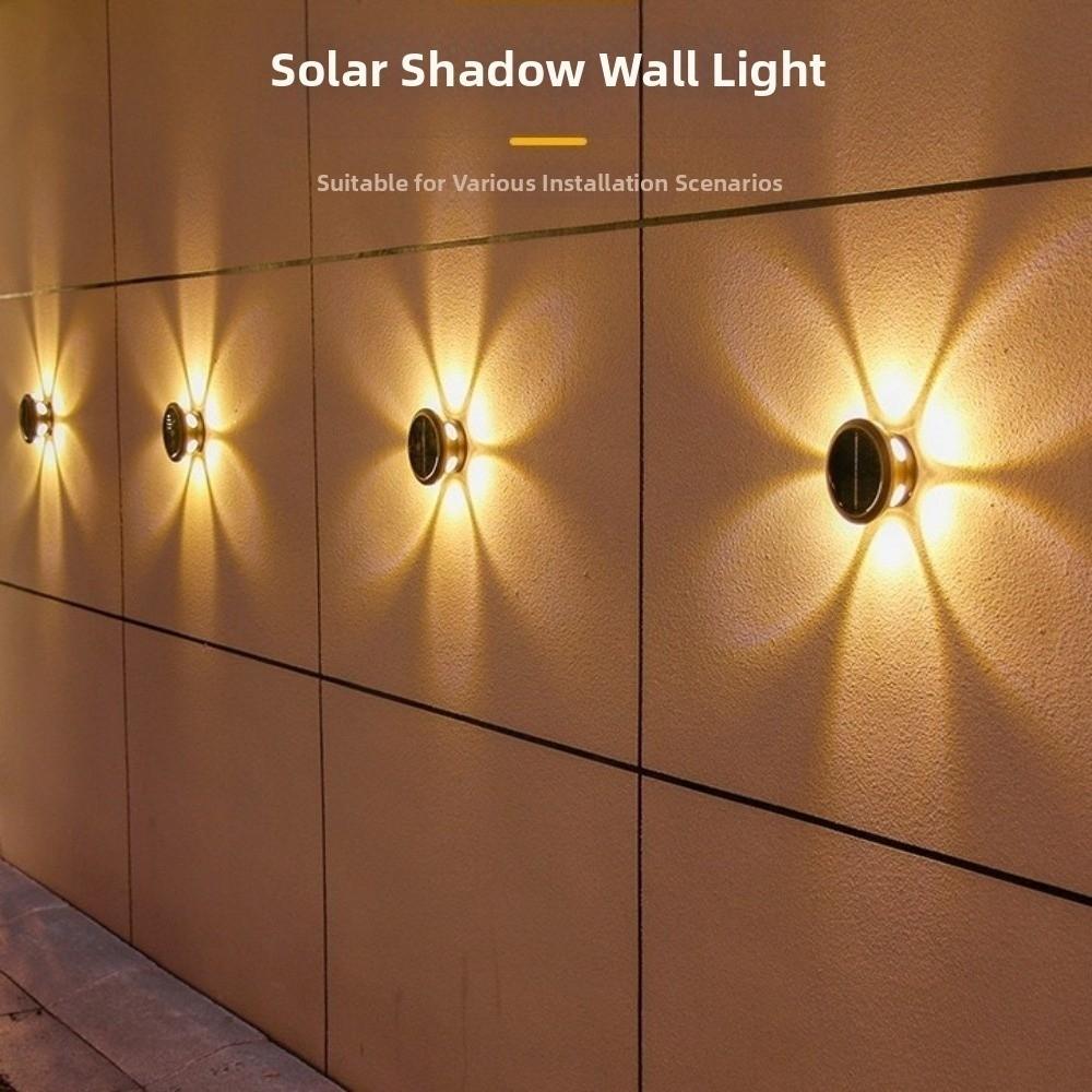 LED Light Outdoor Wall Light Waterproof Garden Fence Light Ambient Wall Solar Wall Lamp  Balcony