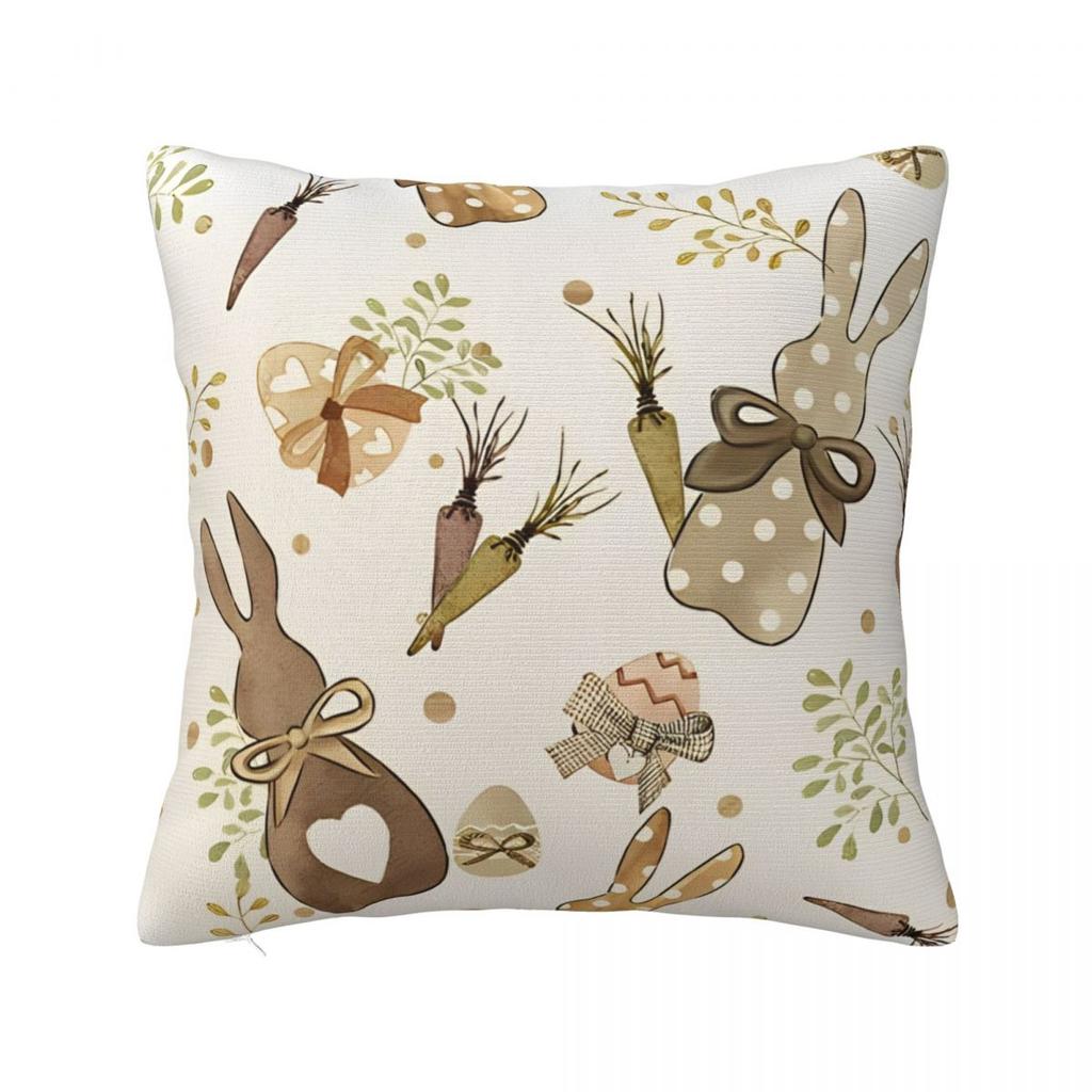 Easter Rabbit Bunny Pillowcases Sofa Cute Cushion Cover Funny Home Decoration Throw Pillow Case 40*40