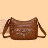 Retro PU Bag  Large-capacity Middle-aged Mother Bag Lightweight Leisure Messenger Bag