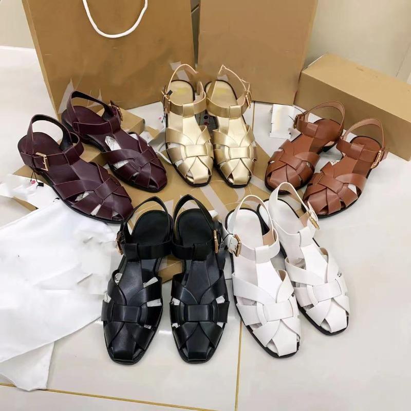 Sexy Hollow Narrow Flat Sandal Women Fashion Metal Ankle Buckle Design Gladiator Sandal Cozy Lightweight Beach Sandal