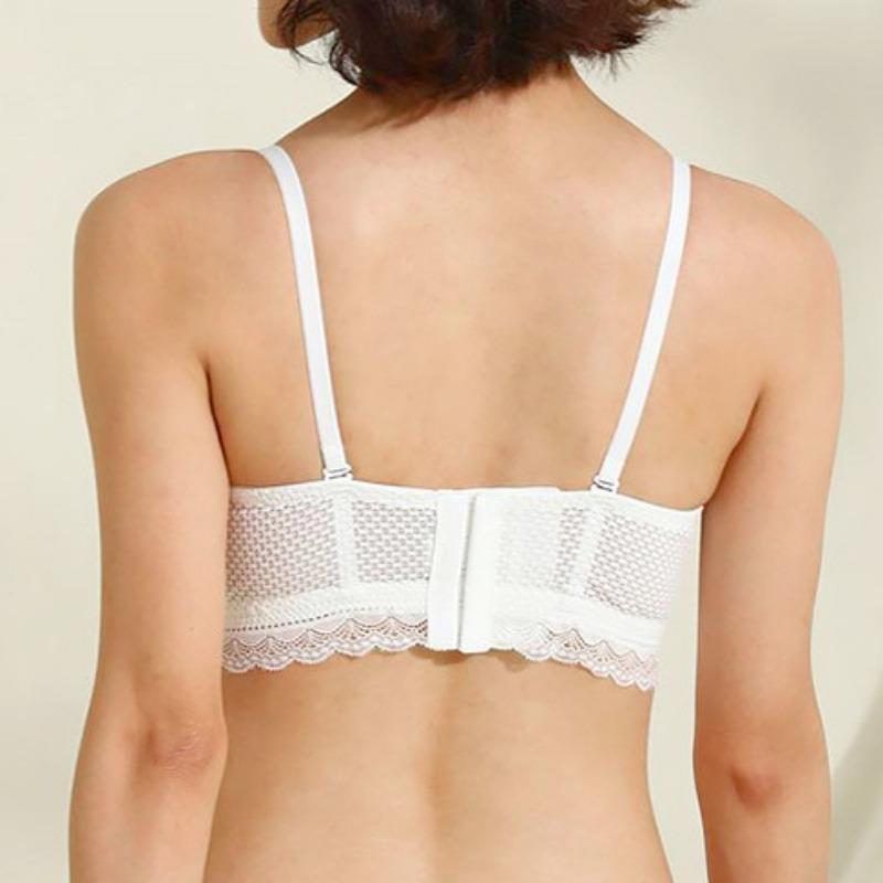 Lenjerie de corp pentru femei Sutien de vară din dantelă franceză Sutien sexy cu inel din oțel moale adunat pentru fete