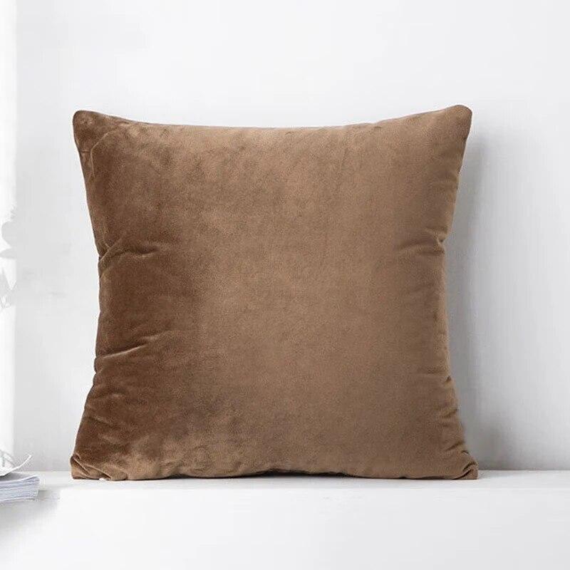 Solid color velvet pillowcase huddle pillowcase Nordic vintage style cushion cover home