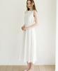 Slow Lolly Belted Pintuck Long Sleeveless Dress_3 Colors