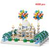 City Architecture Pink Castle Tree House Building Blocks Mini Brick Taj Mahal Great Wall Creative Model Construction Toys