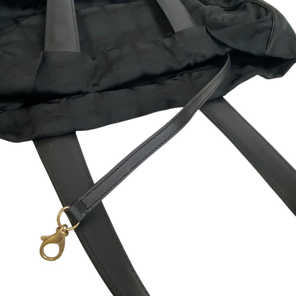 CHANEL Nylon New Travel Line Tote MM Tote Bag black Nylon Women Used