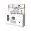 Wooden Playhouse with Water Circulating Fridge, Light & Sound Cooking Stove, Baby Toys Playground