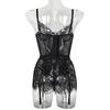 Erotic Underwear  Selling Thin Lace Perspective Fun Nightgown with Irregular Hem Sexy Fun Set